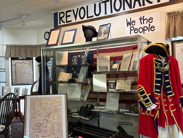 Knight-Suttom Museum display of the  history display of the Revolutionary War for the 250th celebrat