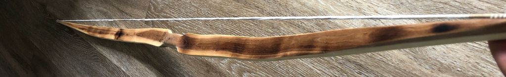 Holmegaard  Siberian elm bow. $600 Made from a prime stave of Siberian elm with heat treated belly. 