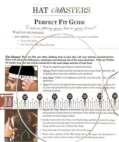 A detailed guide for measuring head size to fit hats perfectly.