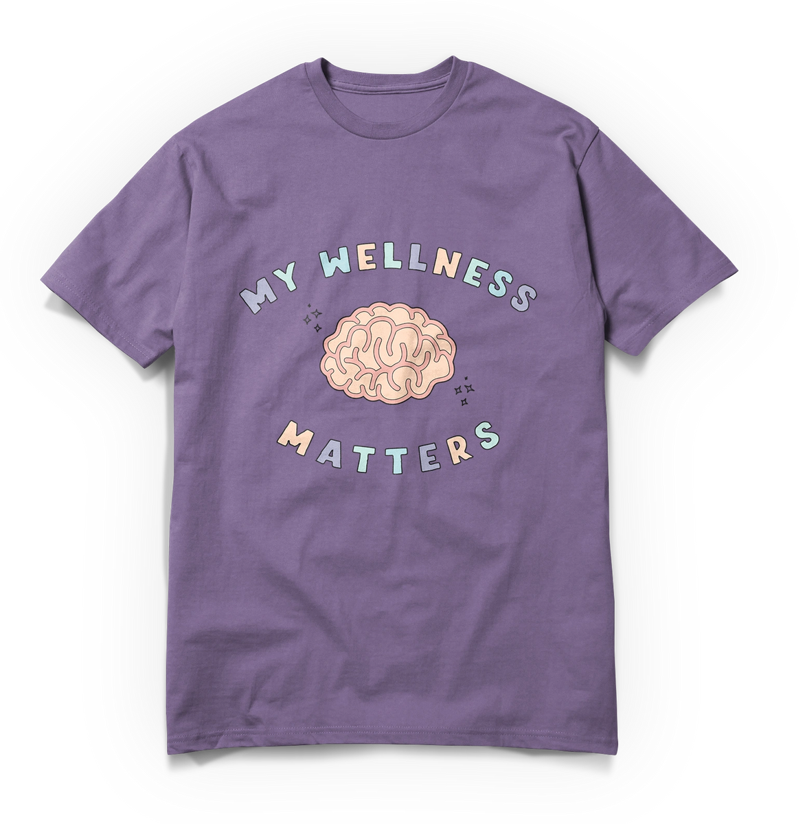 Softstyle Mental Health Purple T-shirt, My Wellness Matters