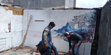 Clearing debris so that a new home can be built