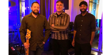 Photos of three members of band Mirage