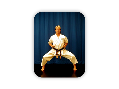 The correct position of a Tang Soo Do Straddle Leg Stance also known as a Horse Stance