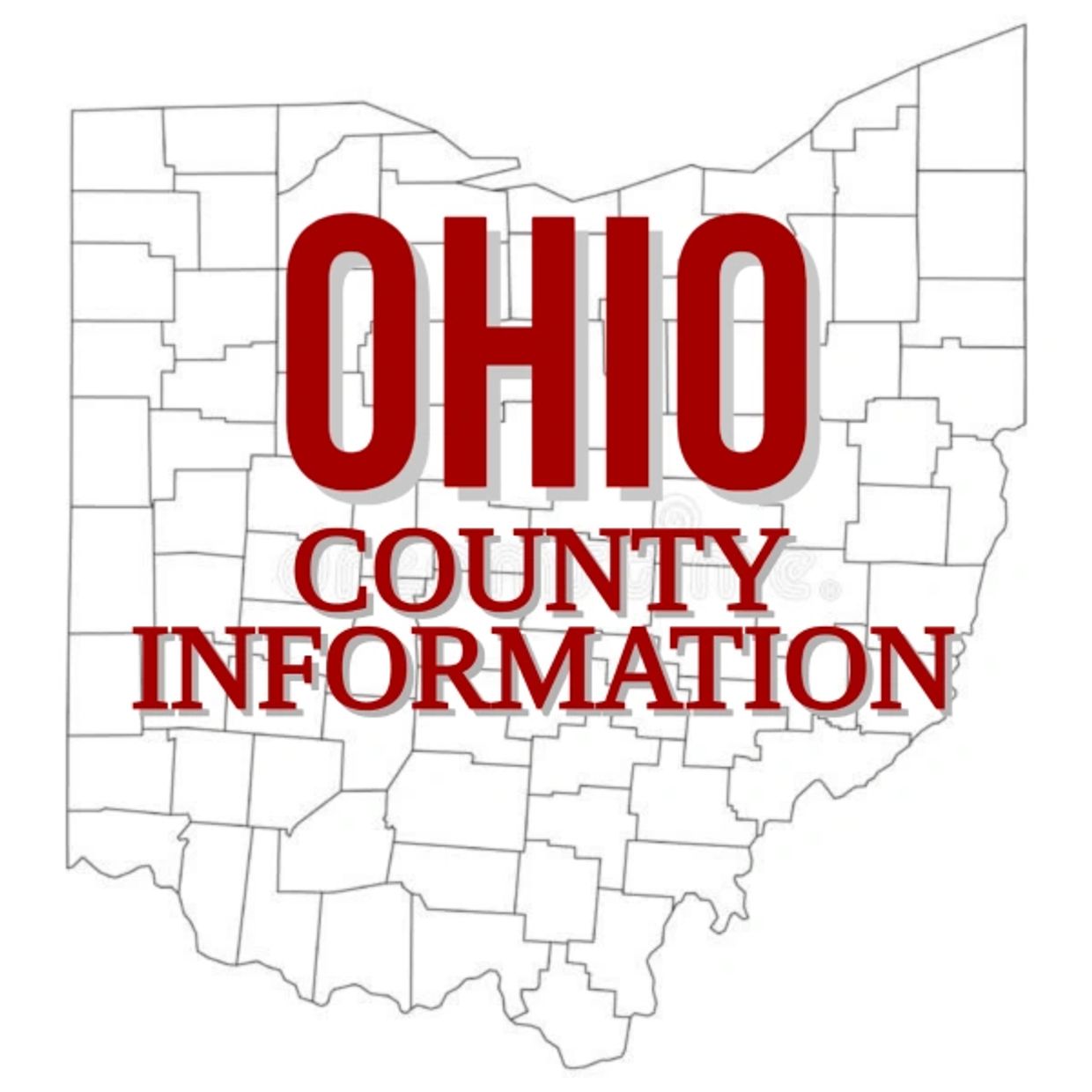STATE OHIO COUNTY MAP