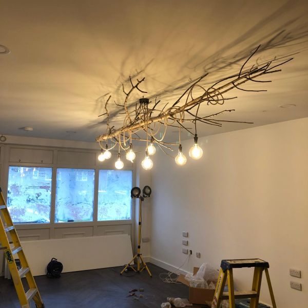 This lighting gave this salon a unique look