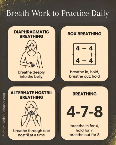 Breath work techniques to practice daily for relaxation.