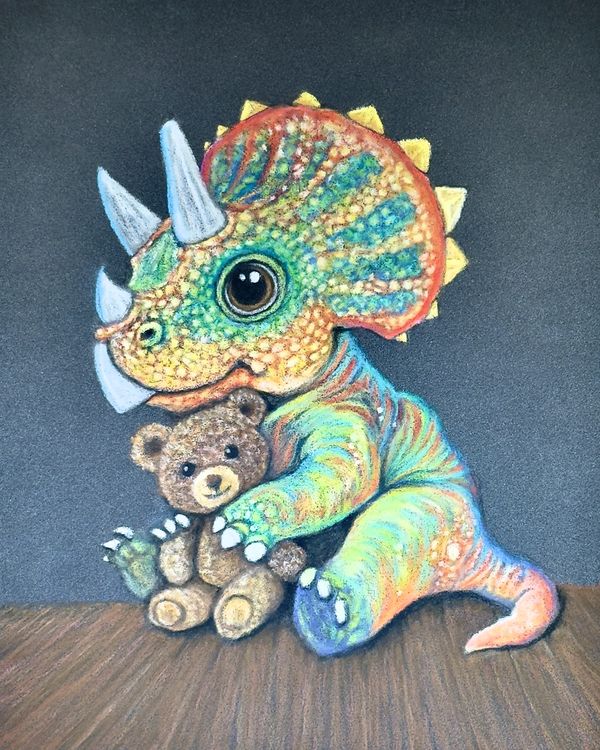 Dino 
7x9 PastelMat -
Pastel Pencil by aGuyWithMSthatDraws 
