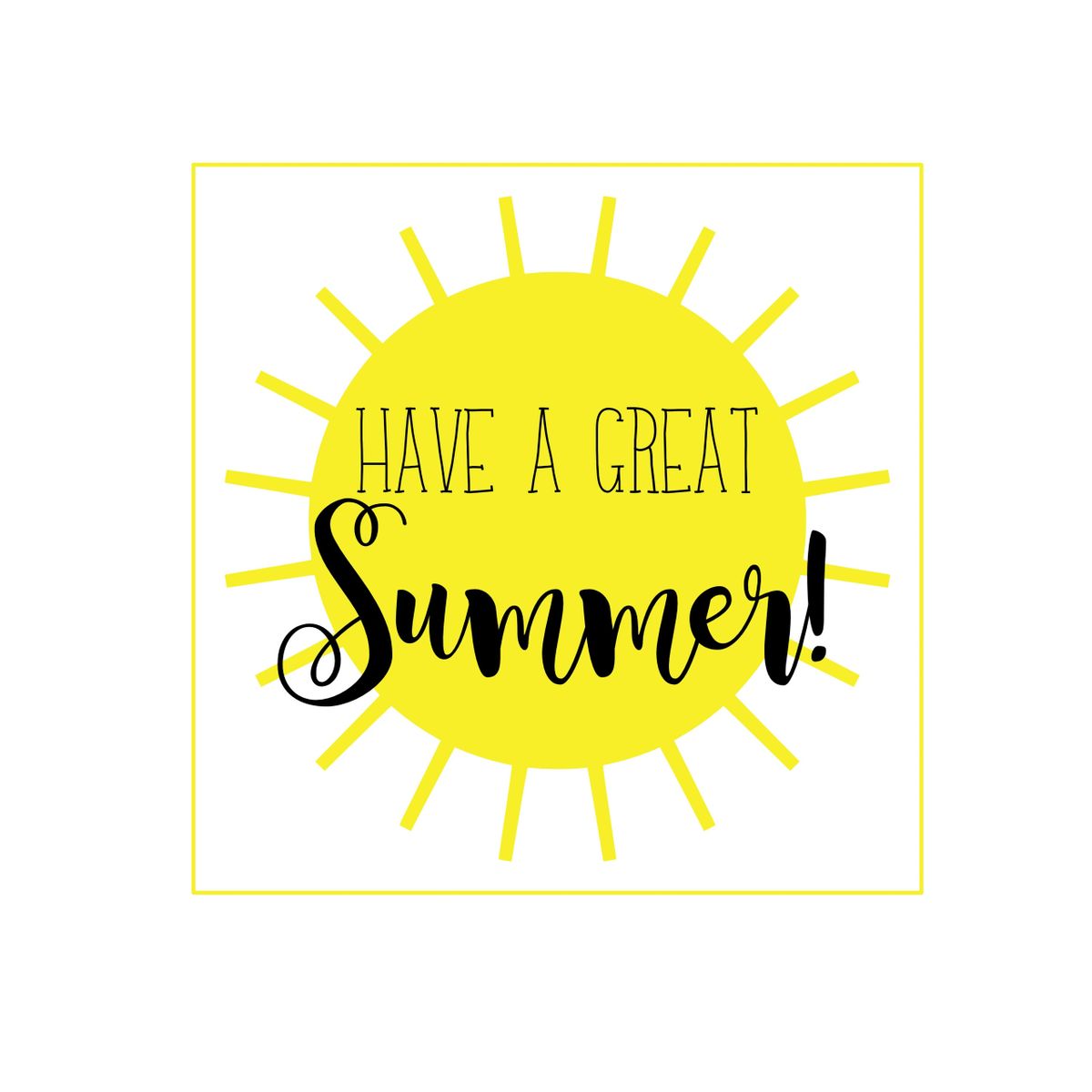 Have a great summer! Tag