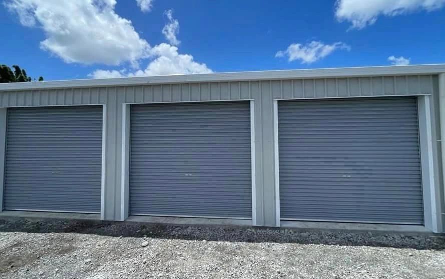 grey commercial shed by rhino sheds