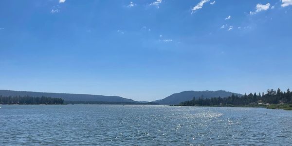 Big Bear Lake from the eastern shoreline. 