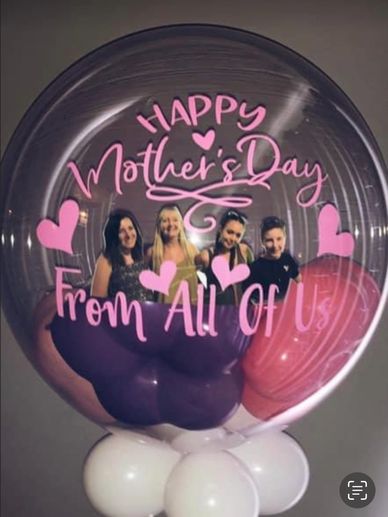 Mother’s Day bubble balloon with photo to read happy mother’s day
