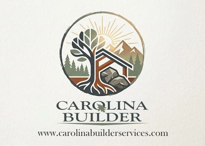Logo for Carolina Builder with nature and house elements.