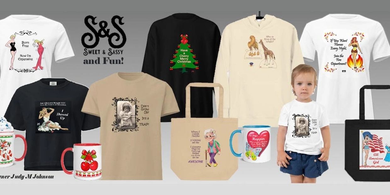 Just a few of the many unique products with a paper doll theme and many others on: T Shirts, Mugs, H