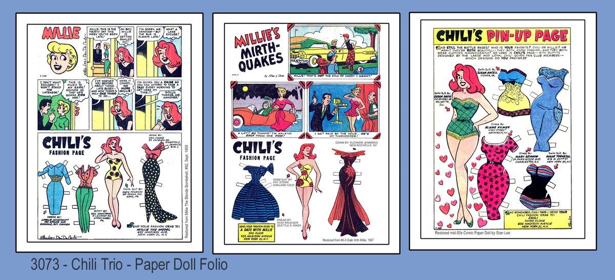#3073 Chili Trio, from 1950s Millie the Model Comics