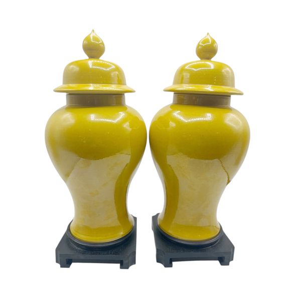 Vintage Japanese Lidded Urns