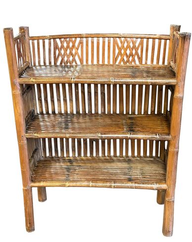 Antique Bamboo Bookcase Shelf
