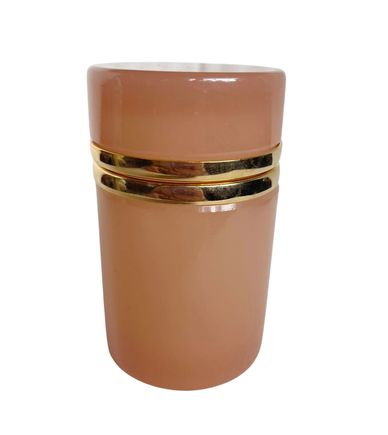 French Pink Opaline Glass Canister  