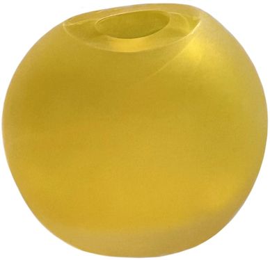 Vintage Frosted Limoncello Giallo Vase By Murano