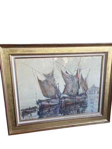 Large French Watercolor