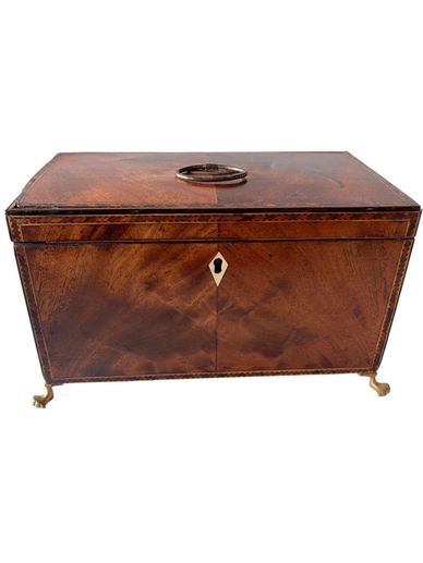 Georgian Mahogany Tea Caddy, Circa 1800