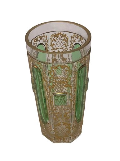 A 19th century Moser glass beaker 