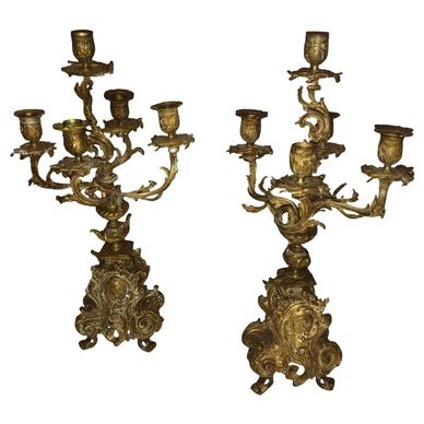 ORNATE FRENCH BRONZE CANDELABRA