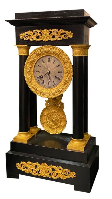 19TH CENTURY FRENCH PORTICO MANTEL CLOCK