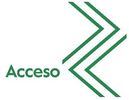Logo with the word 'Acceso' and geometric arrow shapes.