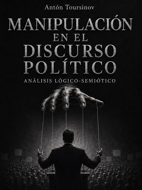 Portada de libro sobre manipulación en el discurso político.