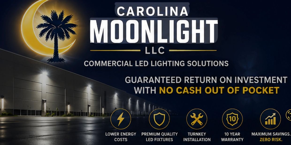Carolina Moonlight offers commercial LED lighting with no out-of-pocket cost and guaranteed ROI.