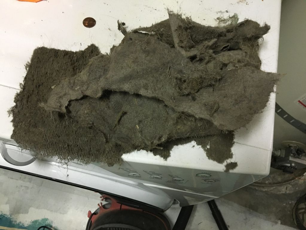 Blanket of dirt removed from evaporator coil due to lack of maintenance resulted in cracked heat exc