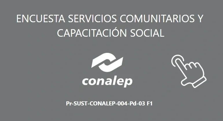Imagen de encuesta sobre servicios comunitarios y capacitación social de CONALEP.