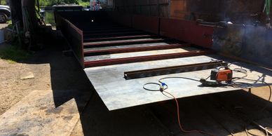 Steel fabrication of hulls and pontoons