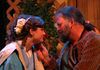 Stephanie Andrews as Belle & Joseph Kinsolving as Maurice, her father, in THE NEW CANDLELIGHT THEATER production of DISNEY’S BEAUTY AND THE BEAST.