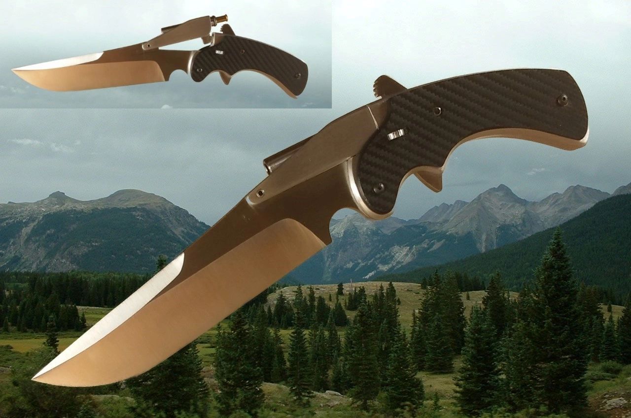 mountains, trees, survival, knife, pistol, outdoors, wilderness, speciality knife