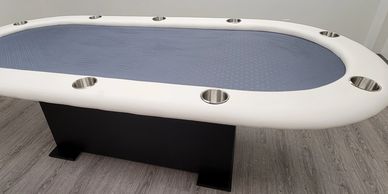 Planet Gaming Entertainment - White Rail Poker Table