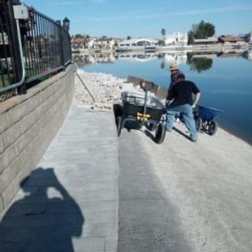 Concrete demolition and removal at a customers property in spring valley lake, Victorville Californi