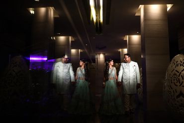 Bride and groom candid wedding moment