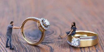 Engagement miniature photography