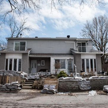 Damaged home