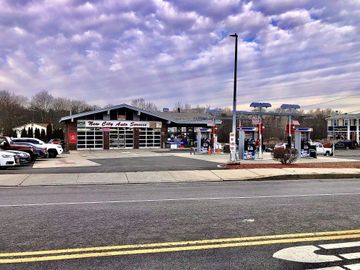 Gas station property for sale. Investment opportunity in New City, NY. Commercial real estate proper
