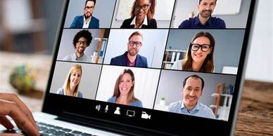 Group of supervisors in an online classroom.