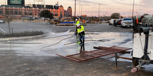 Power washing asphalt!