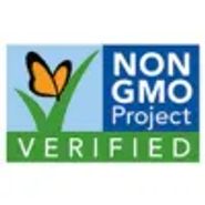 Non-GMO Project Verified butterfly logo indicating non-genetically modified products.