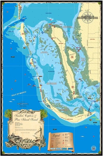 Pine Island Sound Fishing Map Fishing Adventures