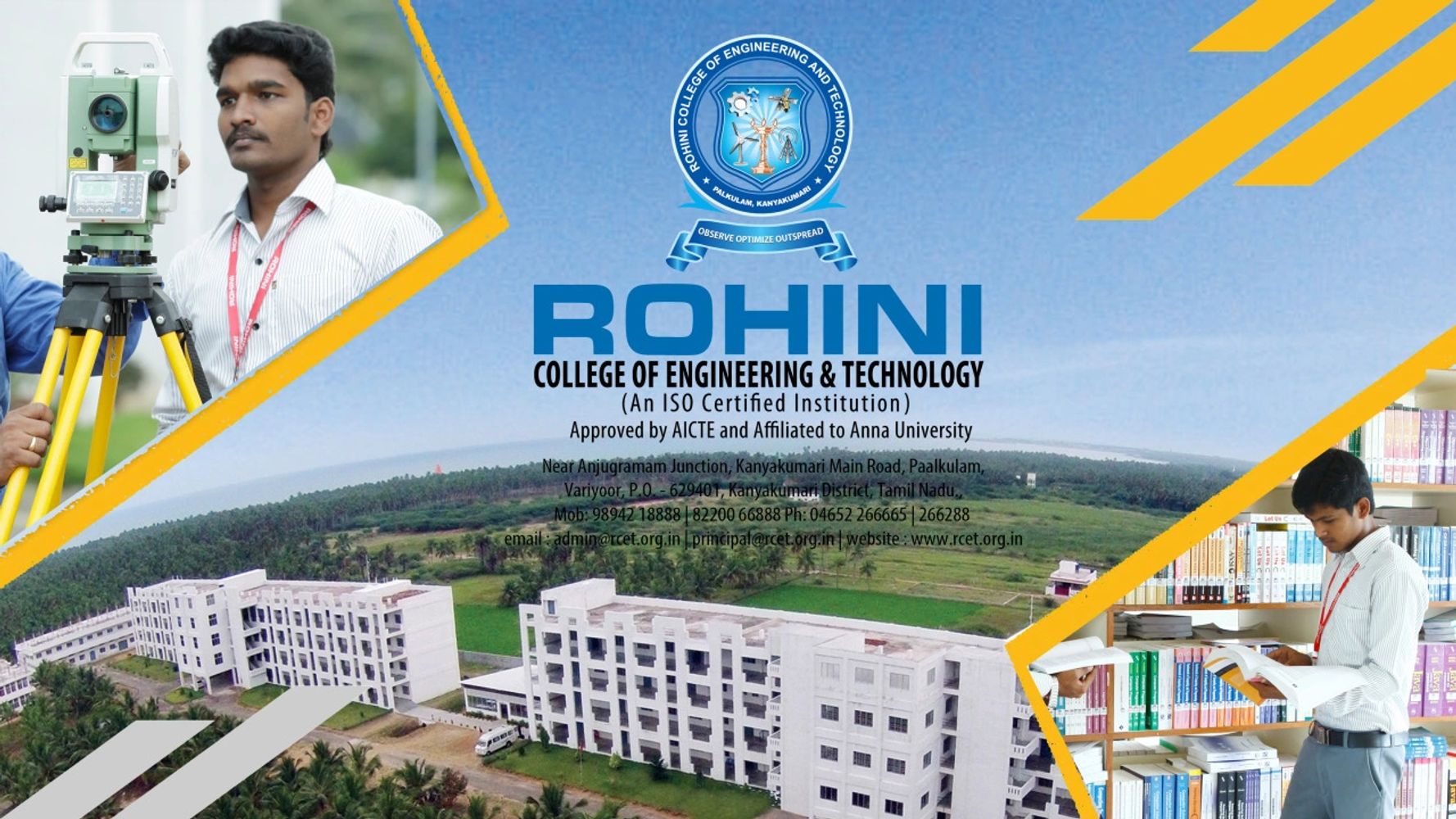 Rohini College of Engineering and Technology is  best  Colleges in Kanyakumari district.  