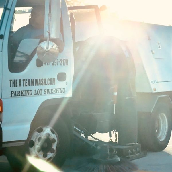 Clean parking lot after professional sweeping service in Ozark MO