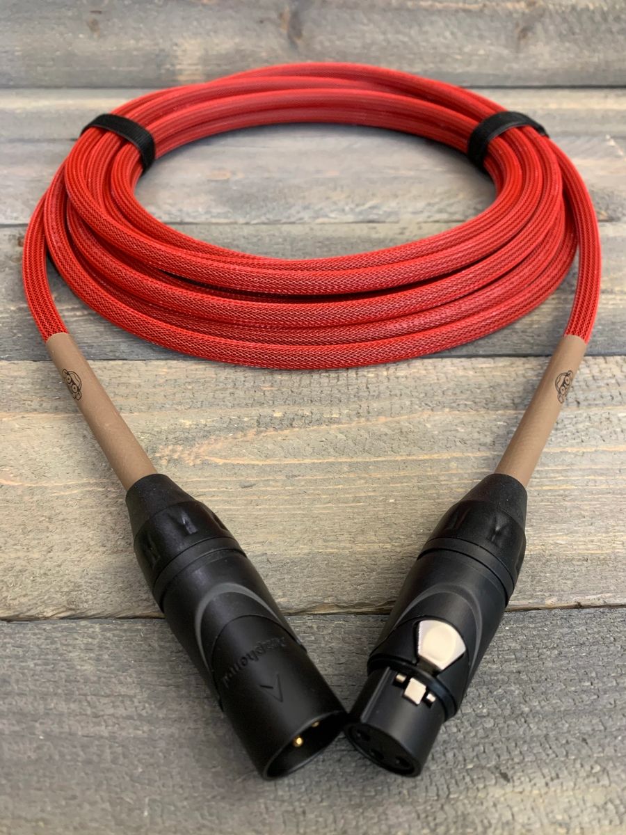 ProSeries Microphone Cable with Red colored Cable Armor