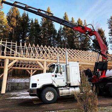 Crane Placing Trusses