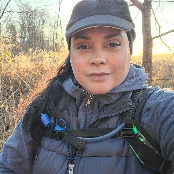 Picture of Founder, Yessica Gonzalez in one of the many trails located in Staten Island, NY